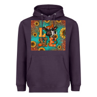 Plum love autumn cow Heavyweight Hoodie - Jasminsmagicworld