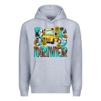 Heather Grey bus driver Premium Hoodie - NancyCooperArtShop