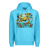 Ocean Blue bus driver Premium Hoodie - NancyCooperArtShop