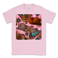 Bubblegum Pink western cowboy hat seamless pattern Classic Tee - BundleAndBundleShop