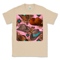 Mushroom western cowboy hat seamless pattern Classic Tee - BundleAndBundleShop