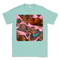 Seafoam western cowboy hat seamless pattern Classic Tee - BundleAndBundleShop