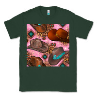 Sports Green western cowboy hat seamless pattern Classic Tee - BundleAndBundleShop