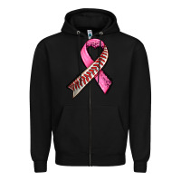 Black breast cancer sport ribbons Zipper Hoodie - AdoDesignShop