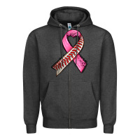 Charcoal Heather breast cancer sport ribbons Zipper Hoodie - AdoDesignShop