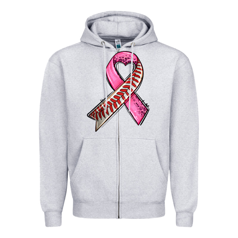 Breast Cancer Sport Ribbons Zipper Hoodie by AdoDesignShop | Teevron