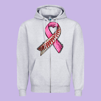 Breast Cancer Sport Ribbons Zipper Hoodie Designed By Adodesignshop