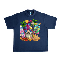 Navy beach gnome Urban Heavy Tee - texasbilliewilder