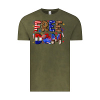 Vintage Olive fourth of july freedom Vintage Tee - texasbilliewilder