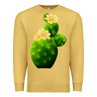 Antique Gold texas cactus Premium Sweatshirt - LillyAllenDesigns