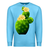 Ocean Blue texas cactus Premium Sweatshirt - LillyAllenDesigns