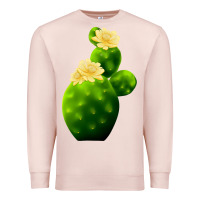 Pale Pink texas cactus Premium Sweatshirt - LillyAllenDesigns