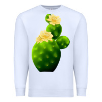 White texas cactus Premium Sweatshirt - LillyAllenDesigns
