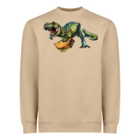 Mushroom T-Rex dinosaur holding a taco Heavyweight Sweatshirt - RanaPortraitStore