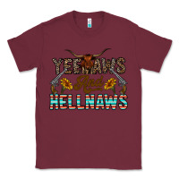 Burgundy yeehaws and hellnaws Classic Tee - CowhideDigitalArt