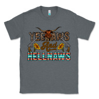 Charcoal Heather yeehaws and hellnaws Classic Tee - CowhideDigitalArt