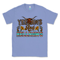 Colony Blue yeehaws and hellnaws Classic Tee - CowhideDigitalArt