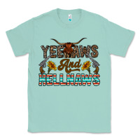 Seafoam yeehaws and hellnaws Classic Tee - CowhideDigitalArt