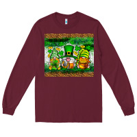 Burgundy St. Patrick's Day gnomies tumbler St. Patricks Day Long Sleeve Tee - Neo Western