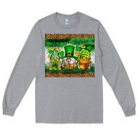 Heather Grey St. Patrick's Day gnomies tumbler St. Patricks Day Long Sleeve Tee - Neo Western