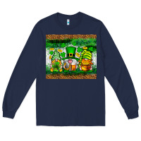 Navy St. Patrick's Day gnomies tumbler St. Patricks Day Long Sleeve Tee - Neo Western