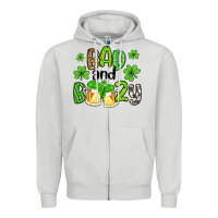 Dove Grey bad and boozy Zipper Hoodie - Artiststas