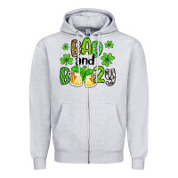 Heather Grey bad and boozy Zipper Hoodie - Artiststas