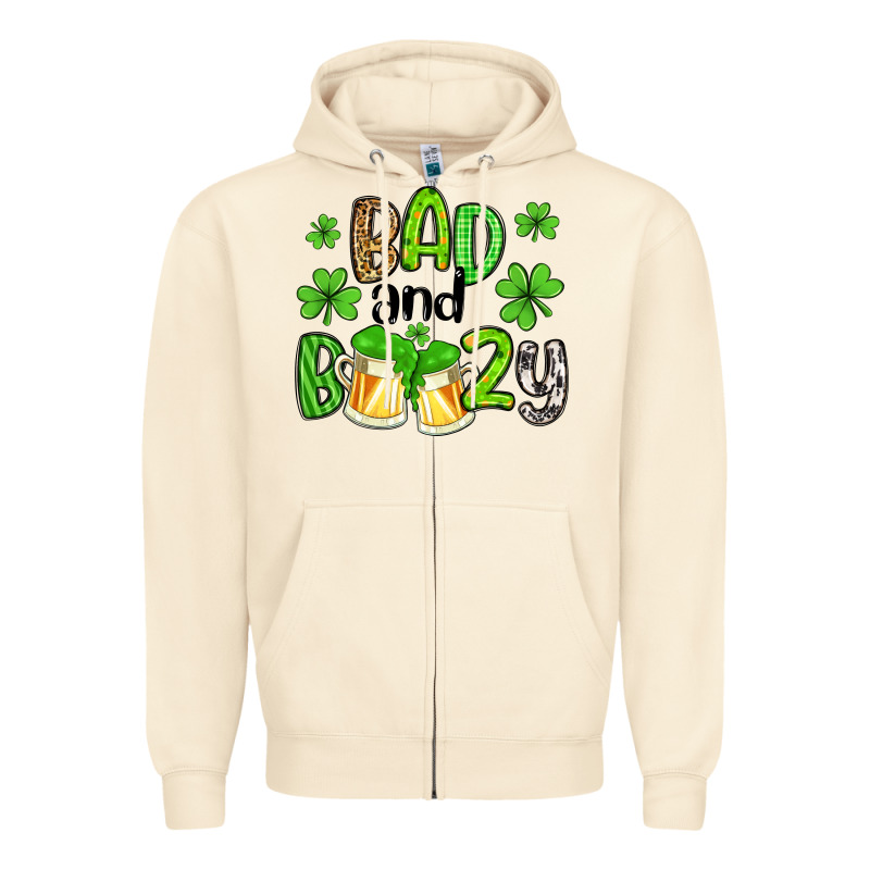 Bad And Boozy Zipper Hoodie by Artiststas | Teevron