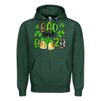 Sports Green bad and boozy Zipper Hoodie - Artiststas