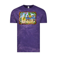 Cloud Purple summer time pineapple and  beach Vintage Tee - BarkalooDesign