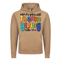 Vintage Coffee enter his gates with thanksgiving psalm 100 4 Vintage Hoodie - MaliasSmallBusiness