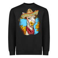 Black Sombrero Llama Heavyweight Sweatshirt - RanaPortraitStore