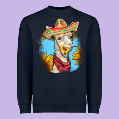 Heavyweight Sweatshirt Sombrero Llama