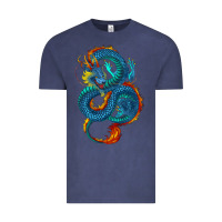 Vintage Denim blue dragon Vintage Tee - RanaPortraitStore