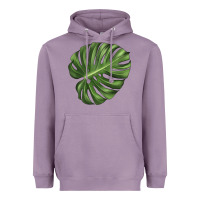 Lavender Monstera Leaf Heavyweight Hoodie - LillyAllenDesigns