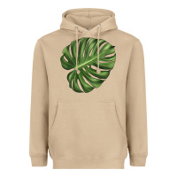 Mushroom Monstera Leaf Heavyweight Hoodie - LillyAllenDesigns
