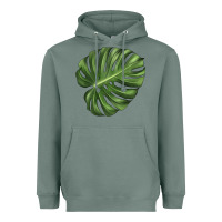 Sage Monstera Leaf Heavyweight Hoodie - LillyAllenDesigns