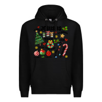 Black religious christmas Premium Hoodie - MaliasSmallBusiness
