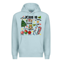 Blue Mist religious christmas Premium Hoodie - MaliasSmallBusiness
