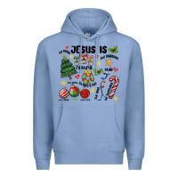 Colony Blue religious christmas Premium Hoodie - MaliasSmallBusiness