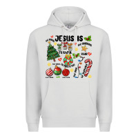Dove Grey religious christmas Premium Hoodie - MaliasSmallBusiness