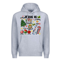 Heather Grey religious christmas Premium Hoodie - MaliasSmallBusiness
