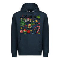 Navy religious christmas Premium Hoodie - MaliasSmallBusiness