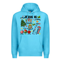 Ocean Blue religious christmas Premium Hoodie - MaliasSmallBusiness
