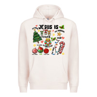 Pale Pink religious christmas Premium Hoodie - MaliasSmallBusiness