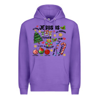 Purple religious christmas Premium Hoodie - MaliasSmallBusiness