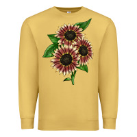 Antique Gold strawberry blonde sunflower Premium Sweatshirt - LillyAllenDesigns