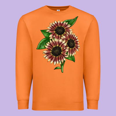 Strawberry Blonde Sunflower Premium Sweatshirt Designed By Lillyallendesigns
