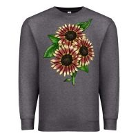 Charcoal Heather strawberry blonde sunflower Premium Sweatshirt - LillyAllenDesigns