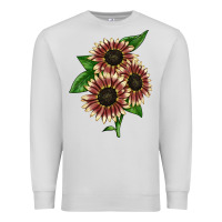 Dove Grey strawberry blonde sunflower Premium Sweatshirt - LillyAllenDesigns